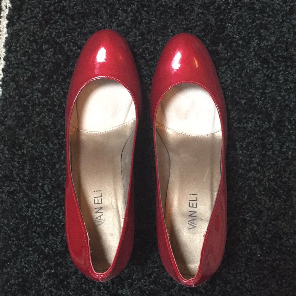 Van Eli Red High Heels Almost New